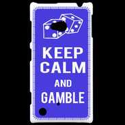 Coque Nokia Lumia 720 Keep Calm Gamble Bleu