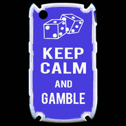 Coque Blackberry 8520 Keep Calm Gamble Bleu
