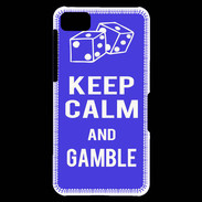 Coque Blackberry Z10 Keep Calm Gamble Bleu