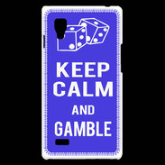 Coque LG Optimus L9 Keep Calm Gamble Bleu