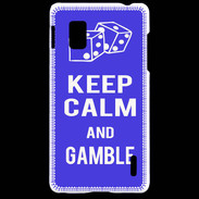 Coque LG Optimus G Keep Calm Gamble Bleu