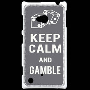 Coque Nokia Lumia 720 Keep Calm Gamble Gris