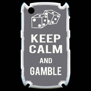 Coque Blackberry 8520 Keep Calm Gamble Gris