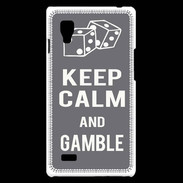 Coque LG Optimus L9 Keep Calm Gamble Gris