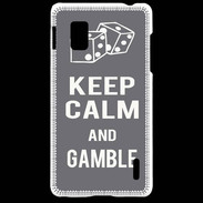 Coque LG Optimus G Keep Calm Gamble Gris