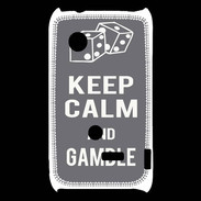 Coque Sony Xperia Typo Keep Calm Gamble Gris