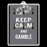 Porte clés Keep Calm Gamble Gris
