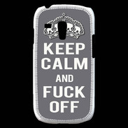 Coque Samsung Galaxy S3 Mini Keep Calm Fuck Off Gris