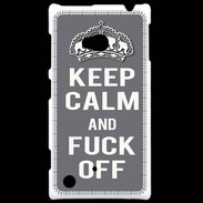 Coque Nokia Lumia 720 Keep Calm Fuck Off Gris