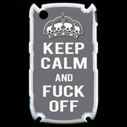 Coque Blackberry 8520 Keep Calm Fuck Off Gris