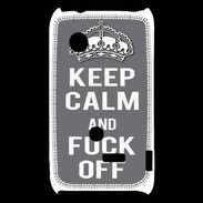 Coque Sony Xperia Typo Keep Calm Fuck Off Gris