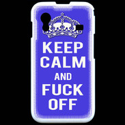 Coque Samsung ACE S5830 Keep Calm Fuck off bleu