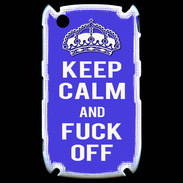 Coque Blackberry 8520 Keep Calm Fuck off bleu
