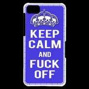 Coque Blackberry Z10 Keep Calm Fuck off bleu
