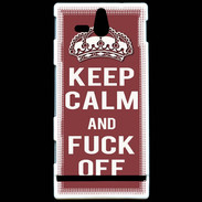 Coque Sony Xperia U Keep Calm Fuck Off Brique