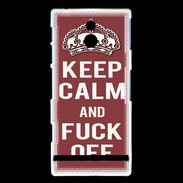 Coque Sony Xperia P Keep Calm Fuck Off Brique