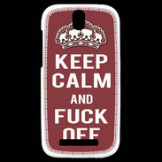 Coque HTC One SV Keep Calm Fuck Off Brique