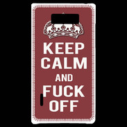 Coque LG Optimus L7 Keep Calm Fuck Off Brique