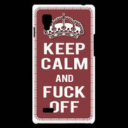 Coque LG Optimus L9 Keep Calm Fuck Off Brique