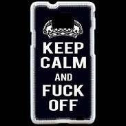 Coque Samsung Galaxy S2 Keep Callm Fuck Off Noir