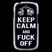 Coque Samsung Galaxy S3 Mini Keep Callm Fuck Off Noir