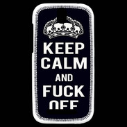 Coque HTC One SV Keep Callm Fuck Off Noir