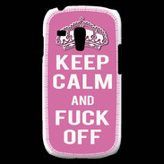 Coque Samsung Galaxy S3 Mini Keep Calm Fuck Off Rose