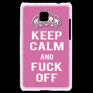 Coque LG Optimus L3 II Keep Calm Fuck Off Rose