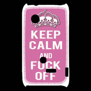 Coque Sony Xperia Typo Keep Calm Fuck Off Rose