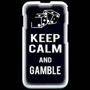 Coque Samsung ACE S5830 Keep Calm Gamble Noir