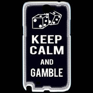 Coque Samsung Galaxy Note 2 Keep Calm Gamble Noir