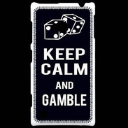 Coque Nokia Lumia 720 Keep Calm Gamble Noir