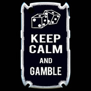 Coque Blackberry 8520 Keep Calm Gamble Noir