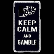 Coque LG Optimus G Keep Calm Gamble Noir