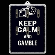 Porte clés Keep Calm Gamble Noir