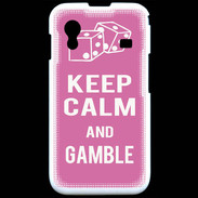 Coque Samsung ACE S5830 Keep Calm Gamble Rose