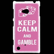Coque Nokia Lumia 720 Keep Calm Gamble Rose