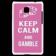 Coque LG Optimus L3 II Keep Calm Gamble Rose