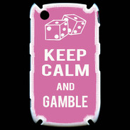 Coque Blackberry 8520 Keep Calm Gamble Rose