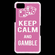 Coque Blackberry Z10 Keep Calm Gamble Rose