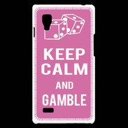 Coque LG Optimus L9 Keep Calm Gamble Rose