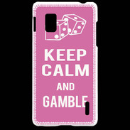 Coque LG Optimus G Keep Calm Gamble Rose