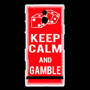 Coque Sony Xperia P Keep Calm Gamble Rouge