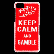 Coque Blackberry Z10 Keep Calm Gamble Rouge