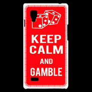 Coque LG Optimus L9 Keep Calm Gamble Rouge
