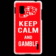 Coque LG Optimus G Keep Calm Gamble Rouge