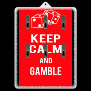 Porte clés Keep Calm Gamble Rouge