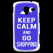 Coque Samsung Galaxy Ace 2 Keep Calm Go Shopping Bleu