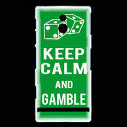 Coque Sony Xperia P Keep Calm Gamble Vert
