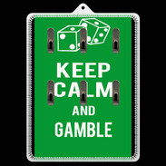 Porte clés Keep Calm Gamble Vert